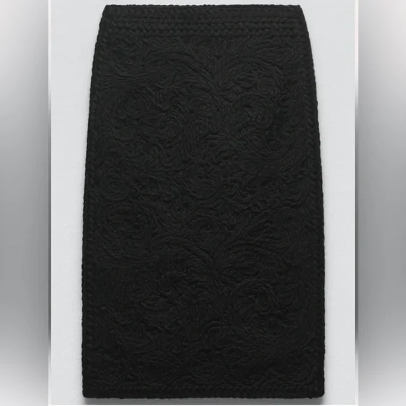 ZARA WOOL BLEND MIDI SKIRT